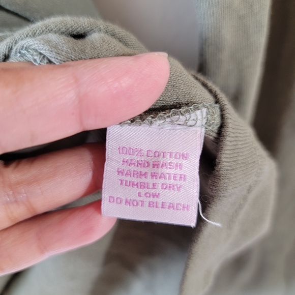 PINK Cattlelac Y2K Henley Top Sz M Green Red Embroidery Western Academia Preppy - Picture 9 of 10